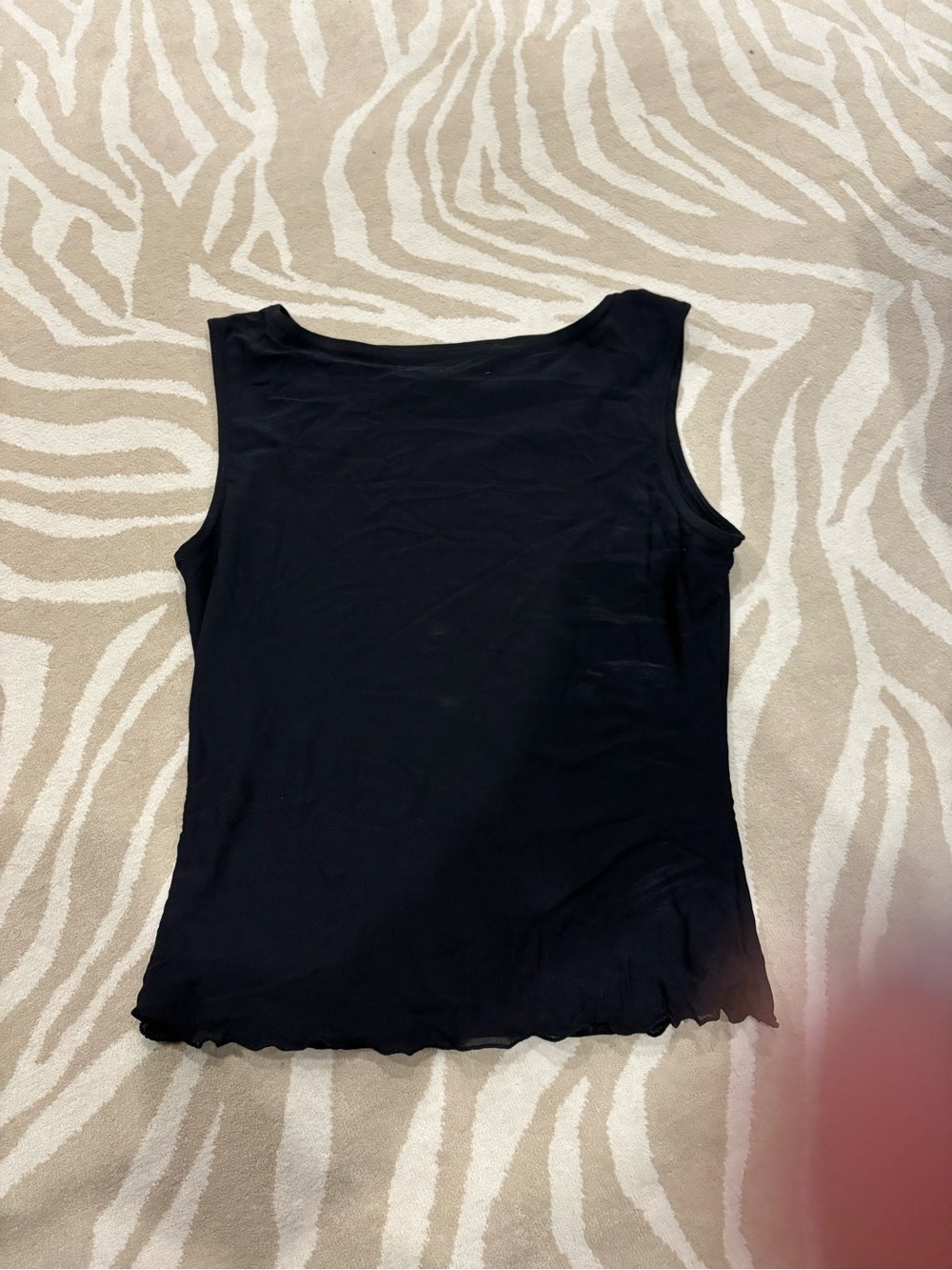 Brandy Melville mesh boatneck tank top